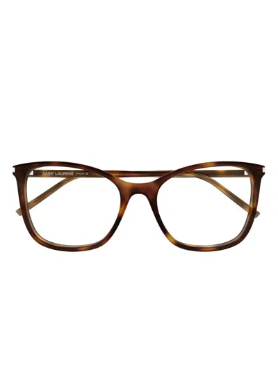 Saint Laurent Full-frame Plain Mirrornt In Brown