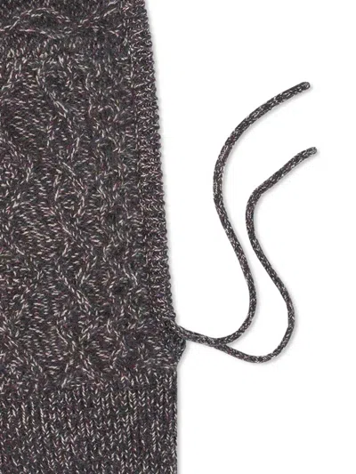 Eric Bompard Tie-string Balaclava In Gray