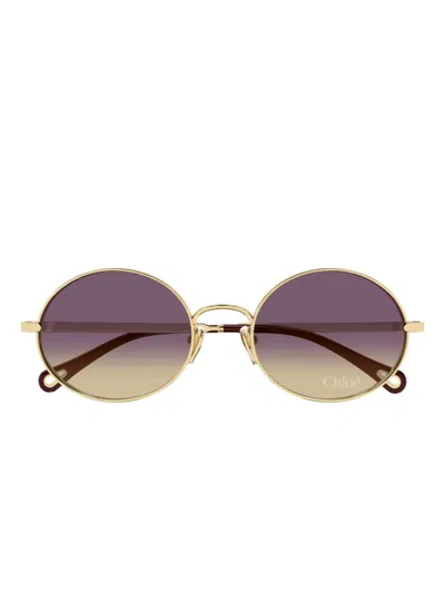 Chloé Ch0326s Round-frame Sunglasses In Purple