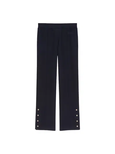 Givenchy Button Detail Track Pants In Blue