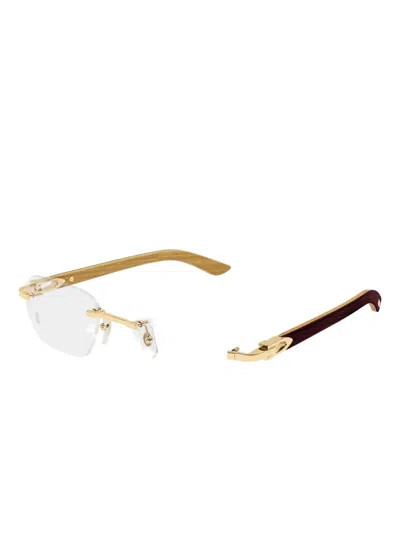 Cartier Rectangle-frame Glasses In Neutral