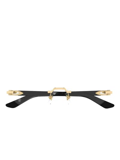 Cartier Geometric-frame Rimless Glasses In Black | ModeSens
