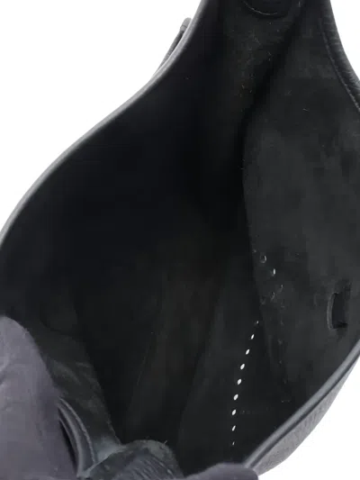 Pre-owned Hermes 2025 Evelyn 3 Troyes Pm Shoulder Bag In Black