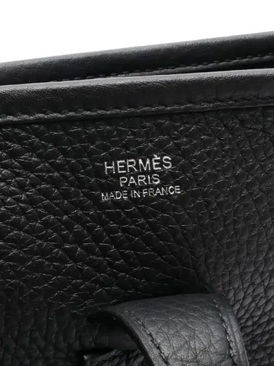 Pre-owned Hermes 2025 Evelyn 3 Troyes Pm Shoulder Bag In Black