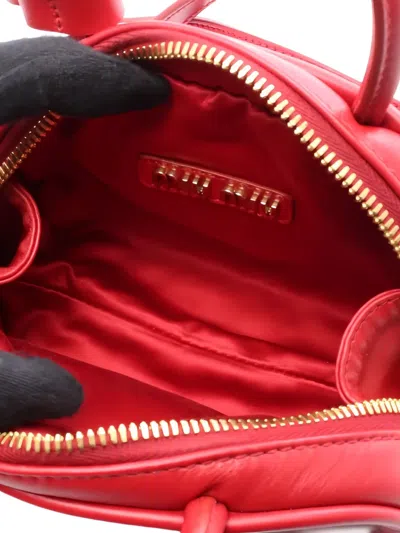 Pre-owned Miu Miu 2010s Mini Boston Tote Bag In Red