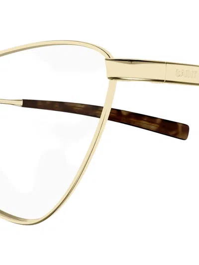 Saint Laurent Eyewear Eyeglasses In Gold