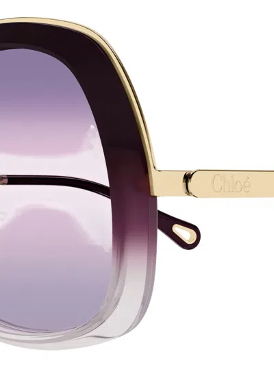 Chloé Eyewear Square-frame Sunglasses In Purple