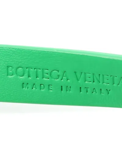 Pre-owned Bottega Veneta 2020s Triangle Leather Belt In Green