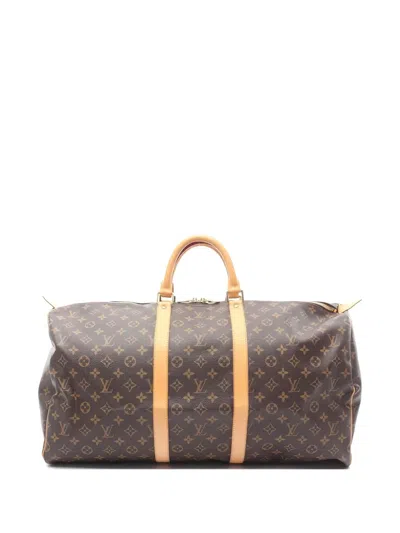 Pre-owned Louis Vuitton Keepall 55 Monogram Boston Bag In Brown