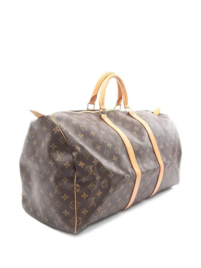 Pre-owned Louis Vuitton Keepall 55 Monogram Boston Bag In Brown