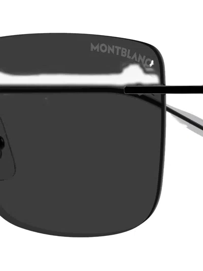 Montblanc Square-frame Sunglasses In Black