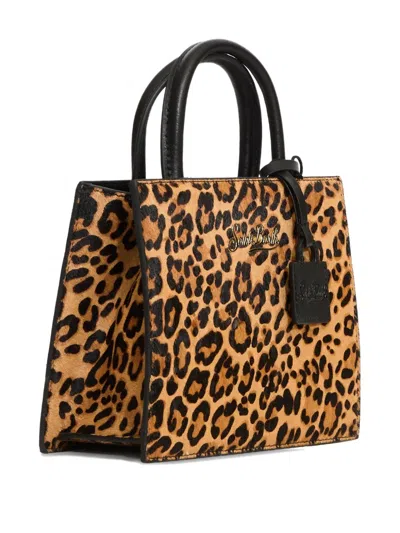Mc2 Saint Barth Borsa Shop Bag Mini Animalier In Brown