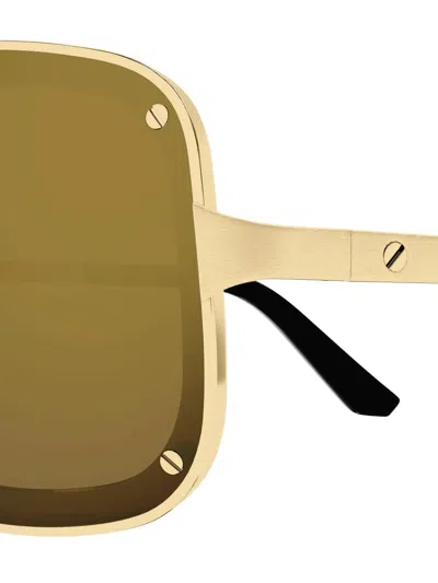 Cartier Ct0194s Santos De Sunglasses In Gold