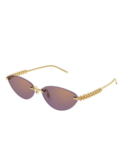 Cartier 58mm Gradient Rimless Oval Sunglasses In Neutral