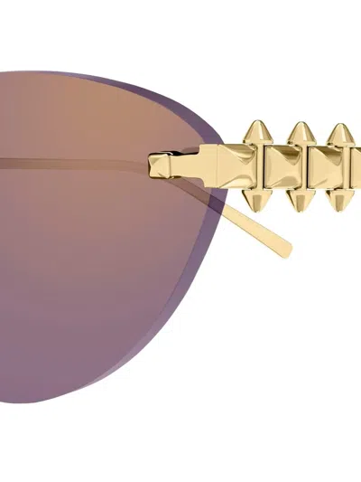 Cartier 58mm Gradient Rimless Oval Sunglasses In Neutral