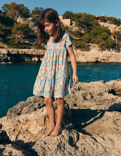 Boden Ariel Twirly Jersey Dress Pale Blue Mermaids Girls  In Blue