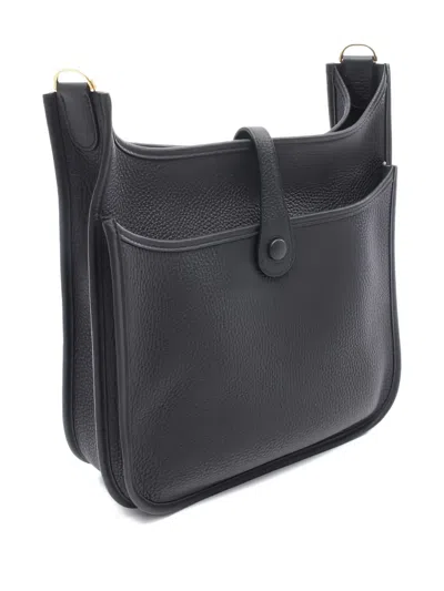 Pre-owned Hermes 2025 Evelyn 3 Troyes Pm Shoulder Bag In Black