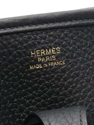 Pre-owned Hermes 2025 Evelyn 3 Troyes Pm Shoulder Bag In Black