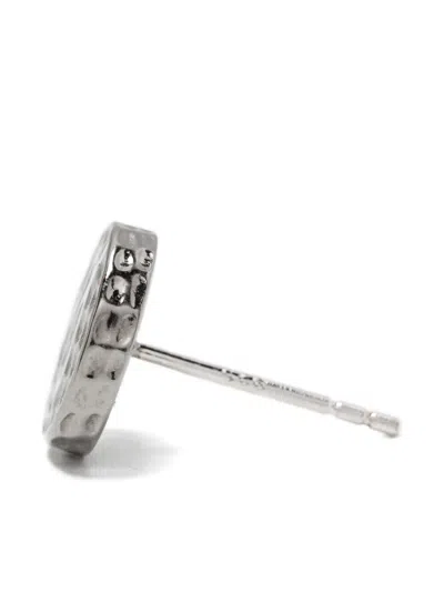 Agnès B. Logo-debossed Earring In Metallic