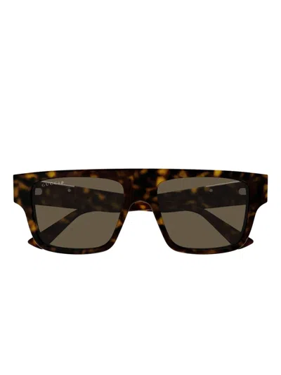 Gucci Eyewear Rectangular Frame Sunglasses In Brown