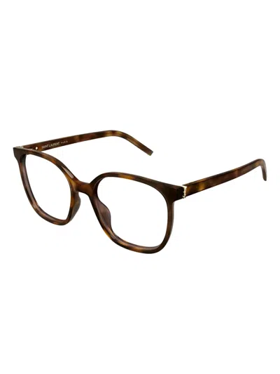 Saint Laurent Sl M155003-havana-havana-transparent In Brown