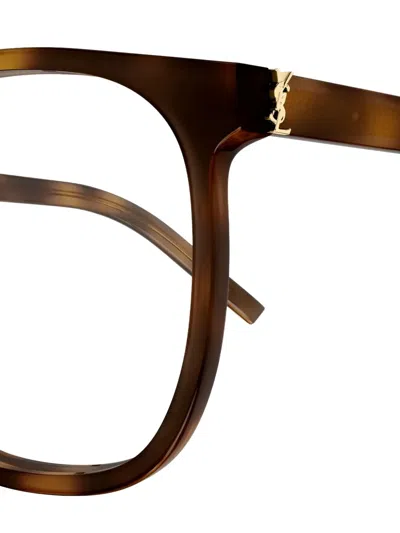 Saint Laurent Sl M155003-havana-havana-transparent In Brown