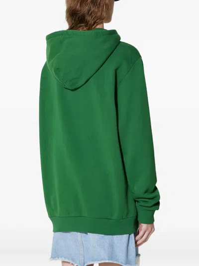 Fjall Raven Logo Hooded Sweatshirt In Green