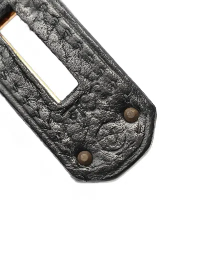 Pre-owned Hermes 1991 Kelly 32 Gold Hardware Handbag In Black