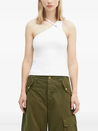 Ksubi Score One-shoulder Tank Top In White