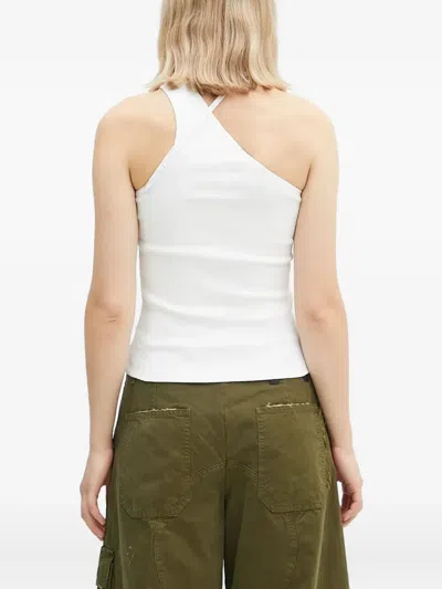 Ksubi Score One-shoulder Tank Top In White