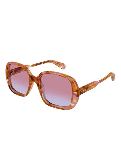 Chloé Geometric Ch0222s Sunglasses In Brown