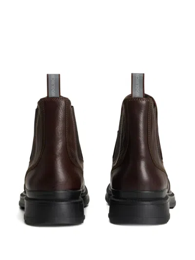 Woolrich Elastic-panel Leather Boots In Multi