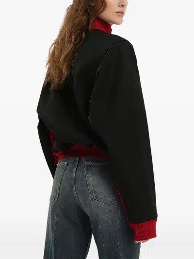 1989 Studio Reversible Jacket Ribbed Collar Cuffs Side Pockets In Red