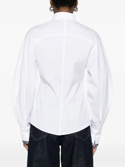Brunello Cucinelli Point-collar Embellished Shirt In White