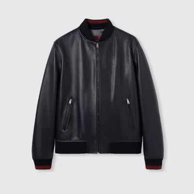 Gucci Nappa Leather Zip Jacket