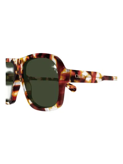 Chloé Geometric Ch0331s Sunglasses In Brown