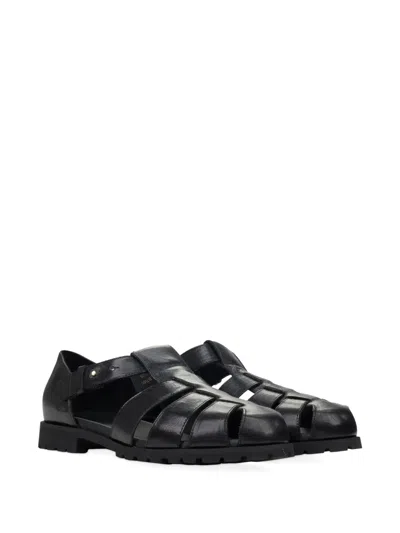 Aimé Leon Dore Black Fisherman Sandals In Black