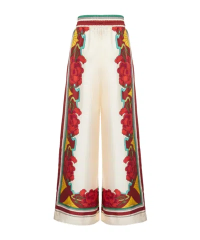 La Doublej Floral-print Palazzo Trousers In Foulard Liberty Piazzato