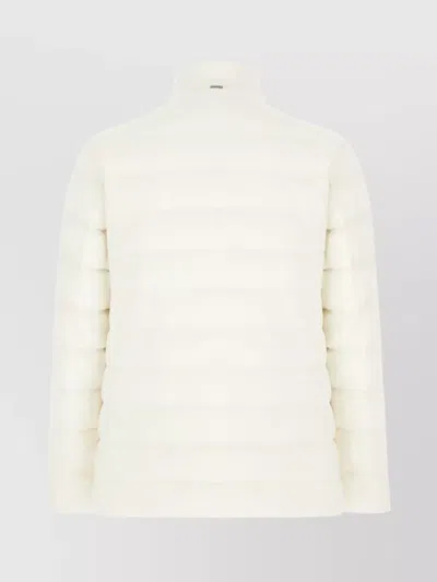 Herno Quilted Jacket With High Collar And Pockets In White