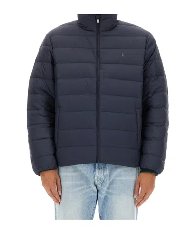 Polo Ralph Lauren Quilted Blue Recycled Polyester Puffer Jacket In Blue