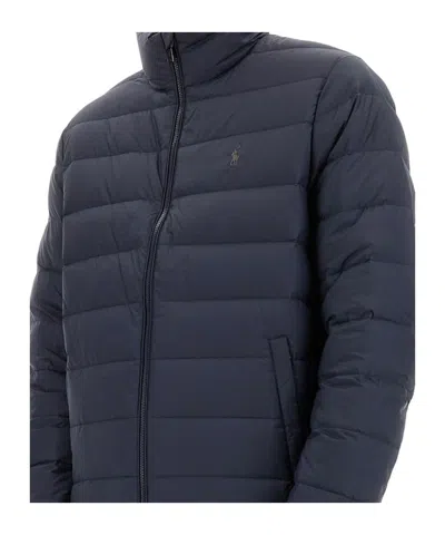 Polo Ralph Lauren Quilted Blue Recycled Polyester Puffer Jacket In Blue