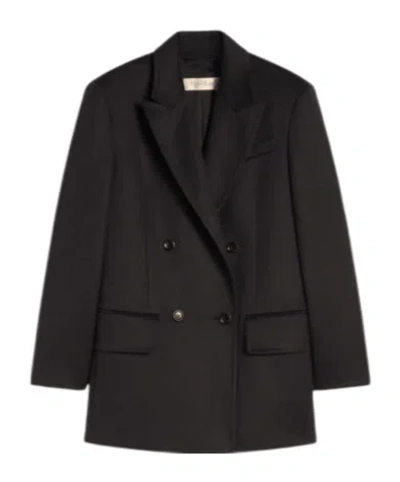 Max Mara Zibeline Camel Olimpia Jacket In Black