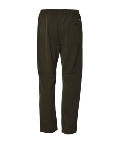 C.p. Company Straight-leg Trousers With Elastic Waistband And Cargo Pocket In Brown