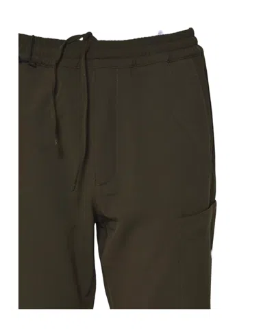 C.p. Company Straight-leg Trousers With Elastic Waistband And Cargo Pocket In Brown