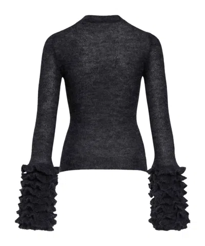 Alaïa Alaia Women Ruffled Sweater In Black