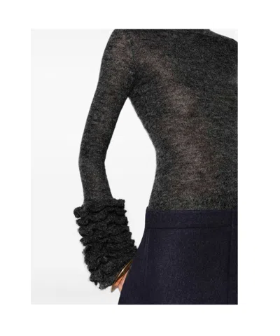 Alaïa Alaia Women Ruffled Sweater In Black