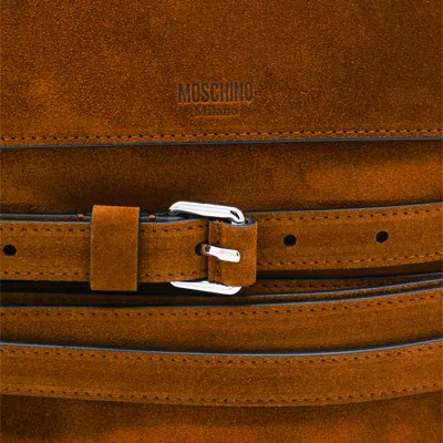 Moschino Versatile Shoulder Bag Adjustable Strap In Brown