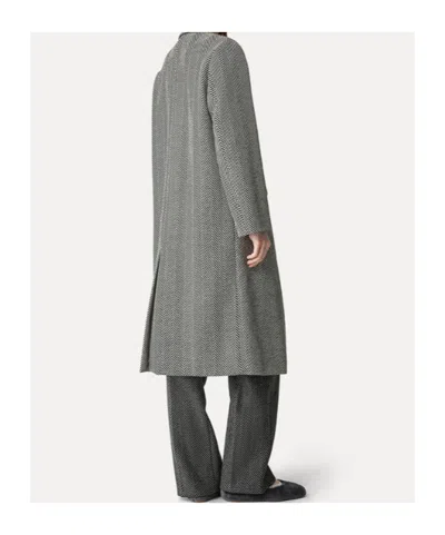 Forte Forte Herringbone Pattern Coat Flap Pockets In Gray