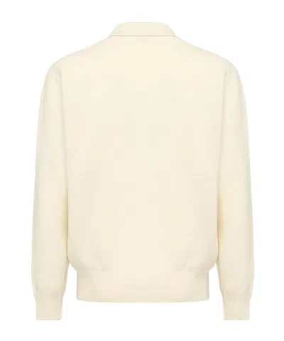 Eleventy Long-sleeve Polo Shirt In Neutral