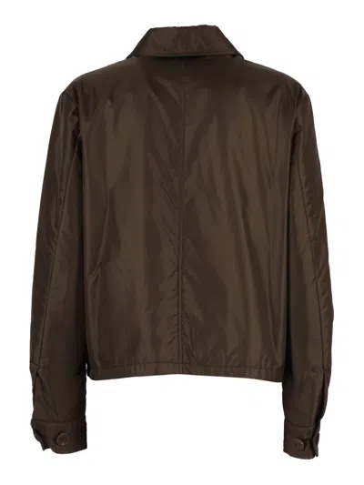 Aspesi Lightweight Minimalist Jacket In Brown